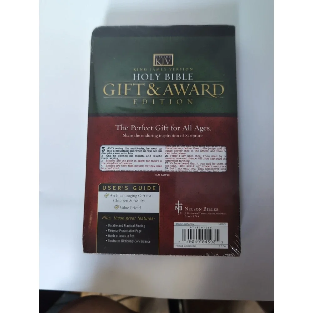 KJV HOLY BIBLE GIFT & AWARD EDITION Nelson‎ Red Letter NEW / Sealed
